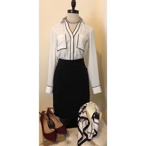 Black High Waisted Pencil Skirt